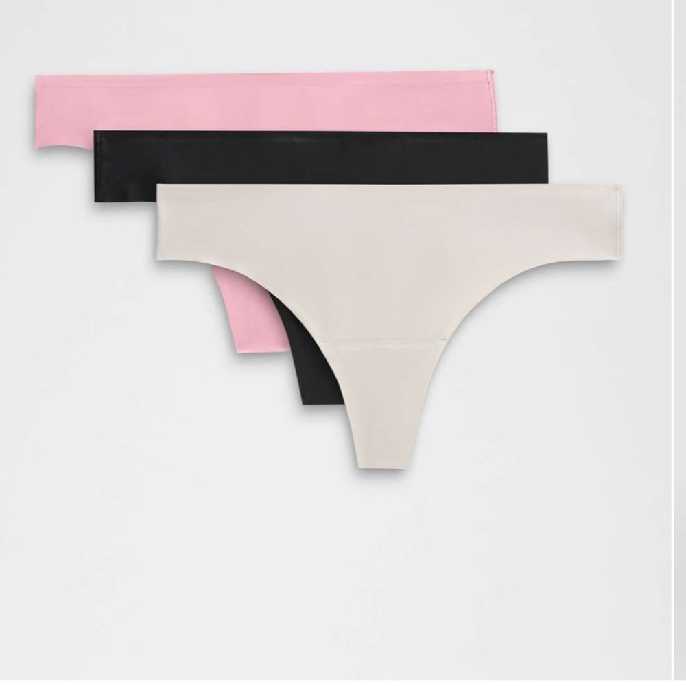lululemon athletica UnderEase Mid-Rise Thong Underwear - Black, Pink, White NWT